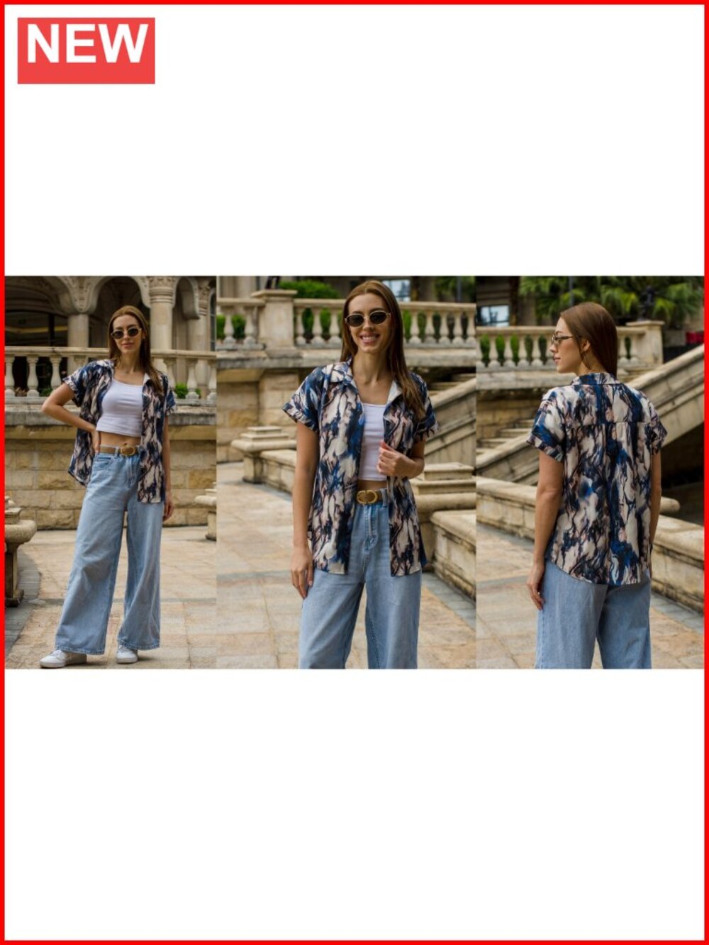 Women's Short Sleeve Button Down Blouse Casual Business Top - Picture 6 of 6